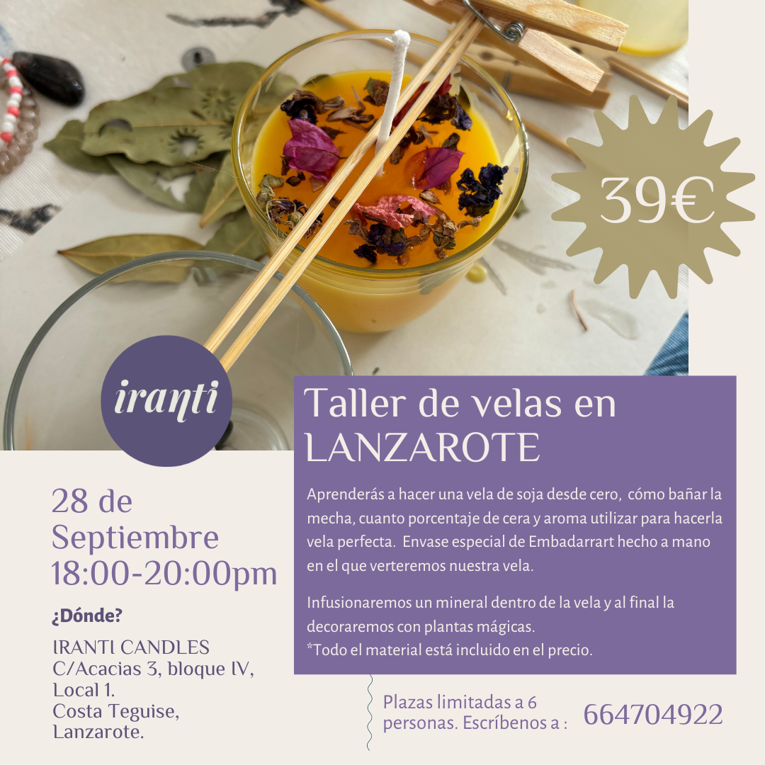 Taller de velas en Lanzarote 28 de Septiembre