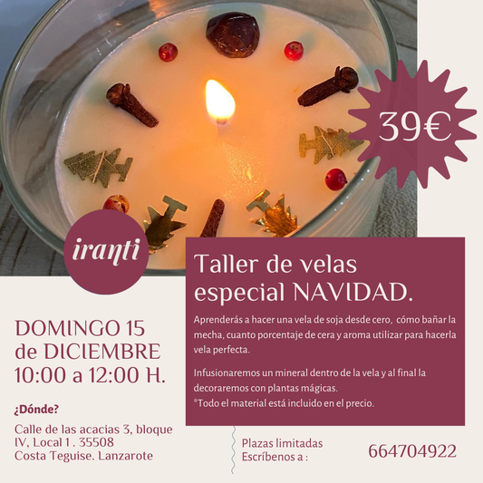 Taller de velas "NAVIDAD" 15 de Diciembre.