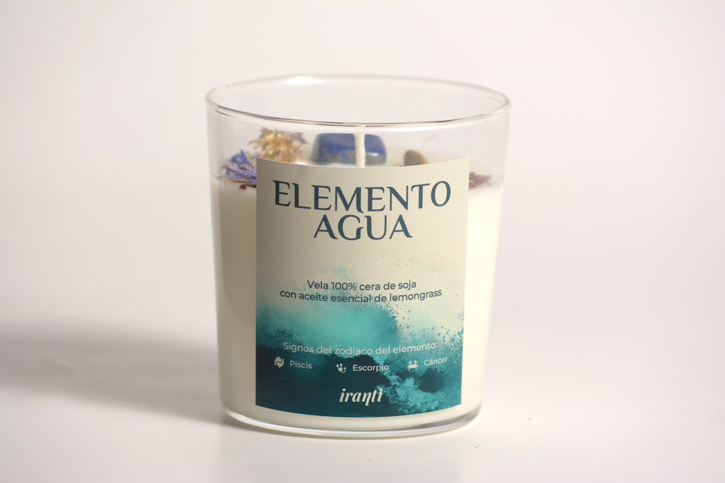 Vela elemento Agua (Vidrio).