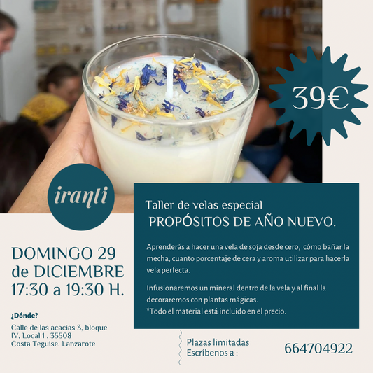 Taller de velas "Propósitos de año nuevo" 29 de Diciembre